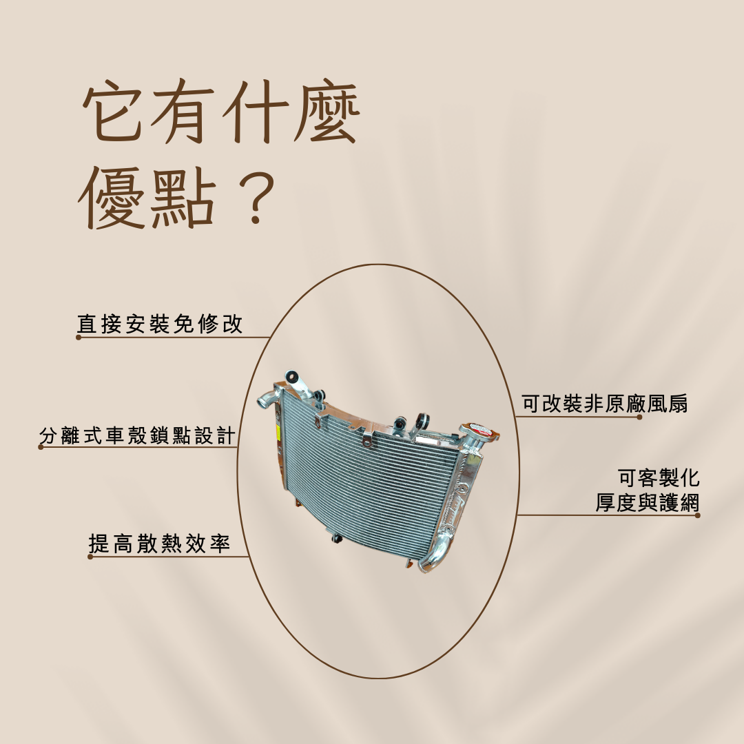 YAMAHA YZF-R6 改裝 全鋁加厚加大水箱 水冷散熱器